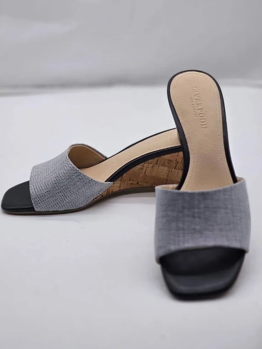 0195: Women's Liverpool Los Angeles Flowers Woven Wedge Wedge Sandals